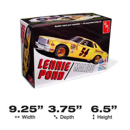 AMT Lennie Pond 1974 Chevy Malibu Stock Car 1:25 Scale Model Small, unpainted