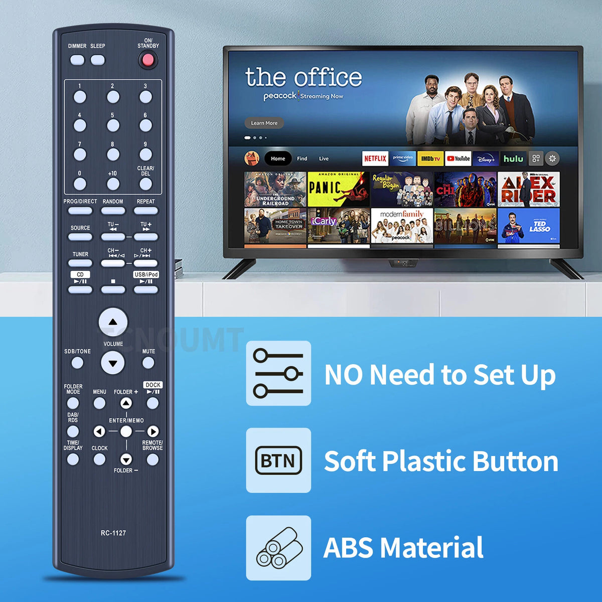 RC-1127 Remote Control For Denon 943307007900D RT943307007900D DM38 RCDM38