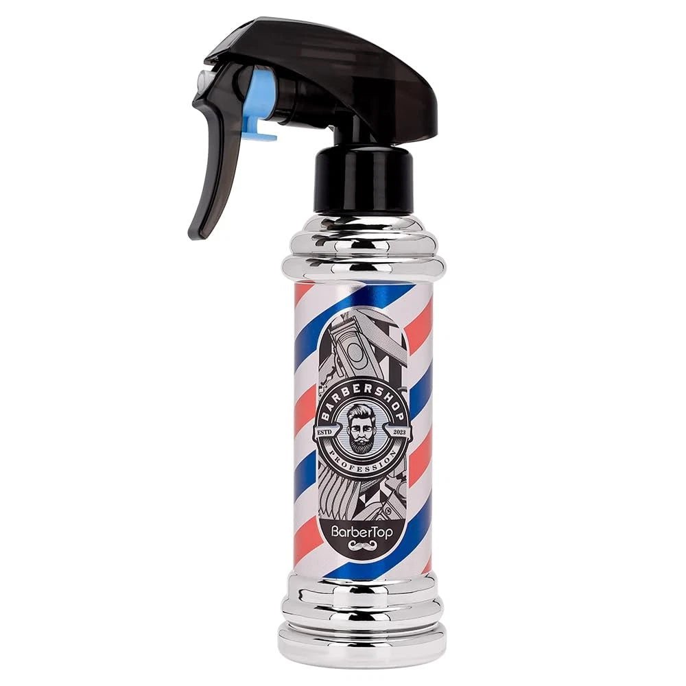Barber Spray Bottle, Stylist Fine Mist Sprayer, 6.8 Ounces, Silvery