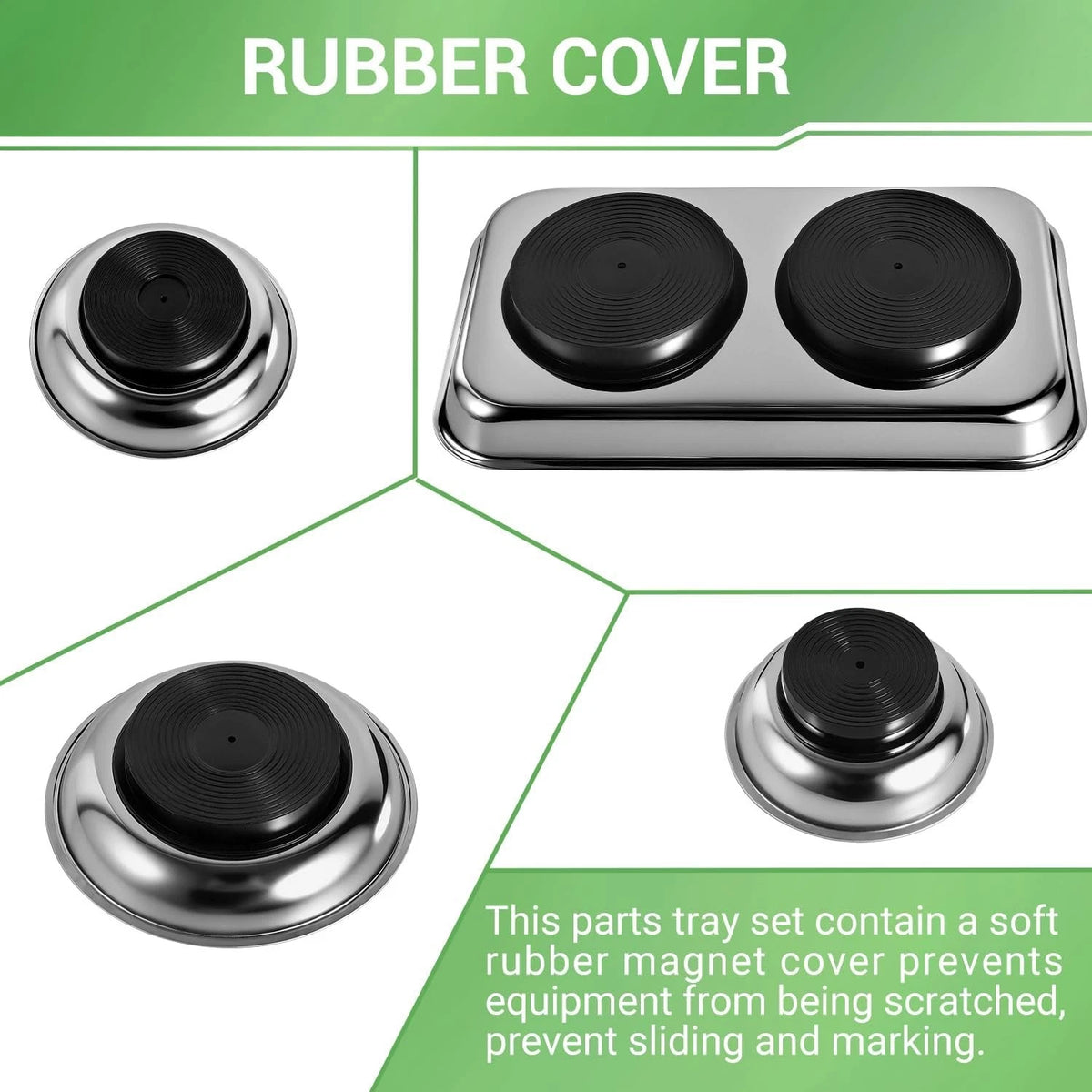 Magnetic Tray 4-Piece, Large Parts and Round Parts...