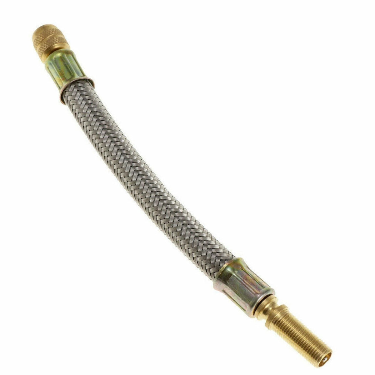 Stainless Braided Flexible Hose Car Tire Valve Inflatable Copper Joint Adapter