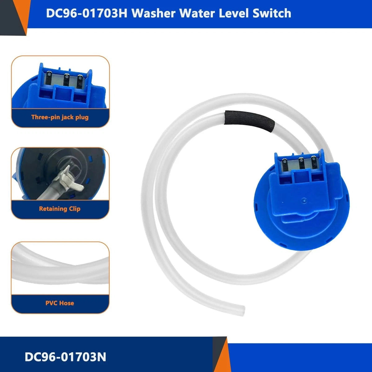 PS876404 Water Level Pressure Sensor Control Switch for Samsung Washer Part