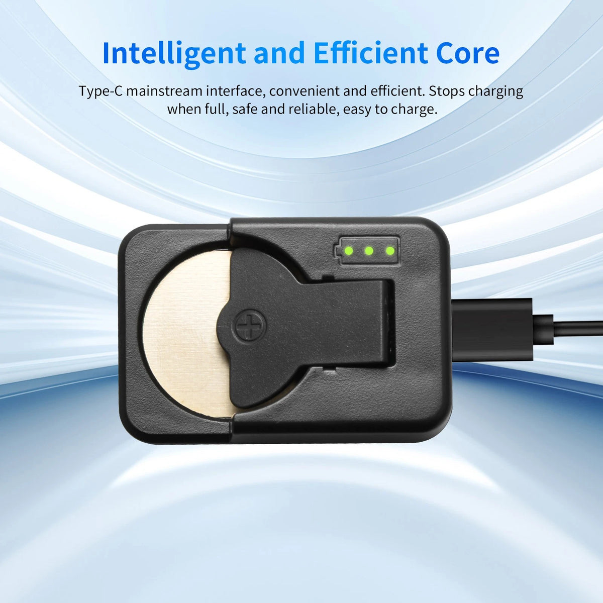 USB-C Universal Coin Cell Charger for Rechargeable Button Cells, Smart IC LED