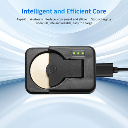 USB-C Universal Coin Cell Charger for Rechargeable Button Cells, Smart IC LED
