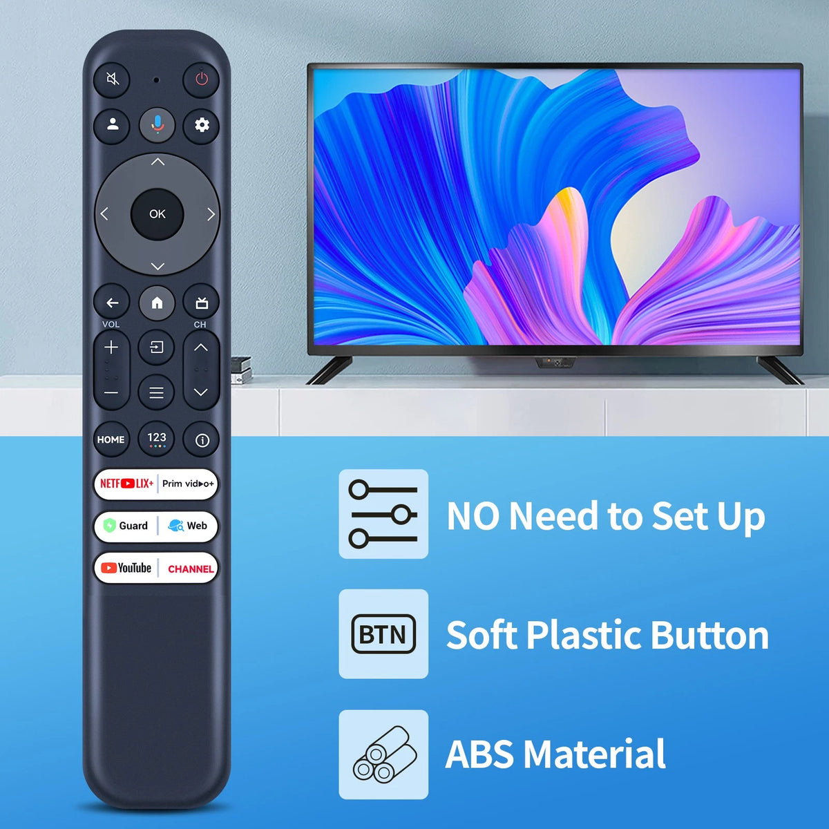 RC813 FMBB Remote Control For TCL OLED TV without Voice