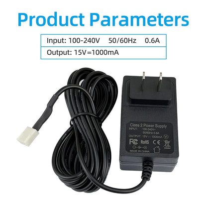 ANYINELEC Water Softener Power Transformer, 15v Dc Adapter,(Model Black