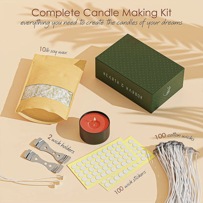 Hearth & Harbor Soy Candle Wax for Making, Natural 10 lbs, Multicolor
