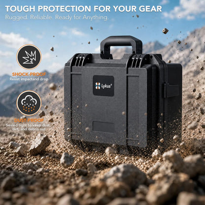 Lykus Titan MM510 Waterproof Hard Case 14.2 x 10.2 x 5.7 inches, Black