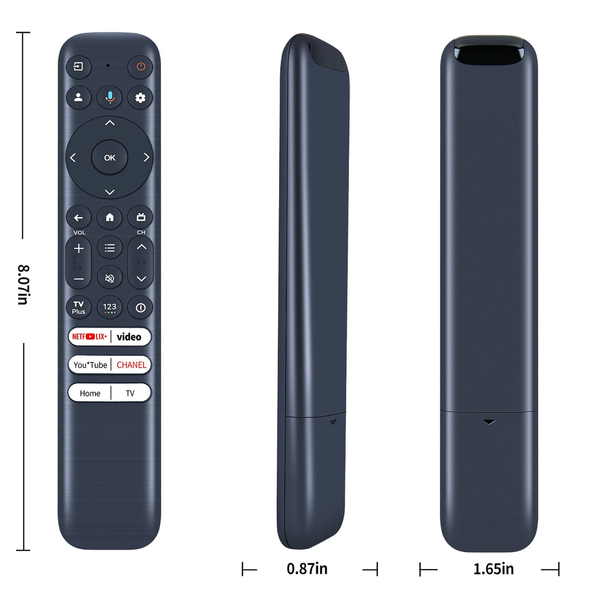 RC923 FMB1 Voice Remote Control For TCL TV Q650G Q750G QM850G S450G Series