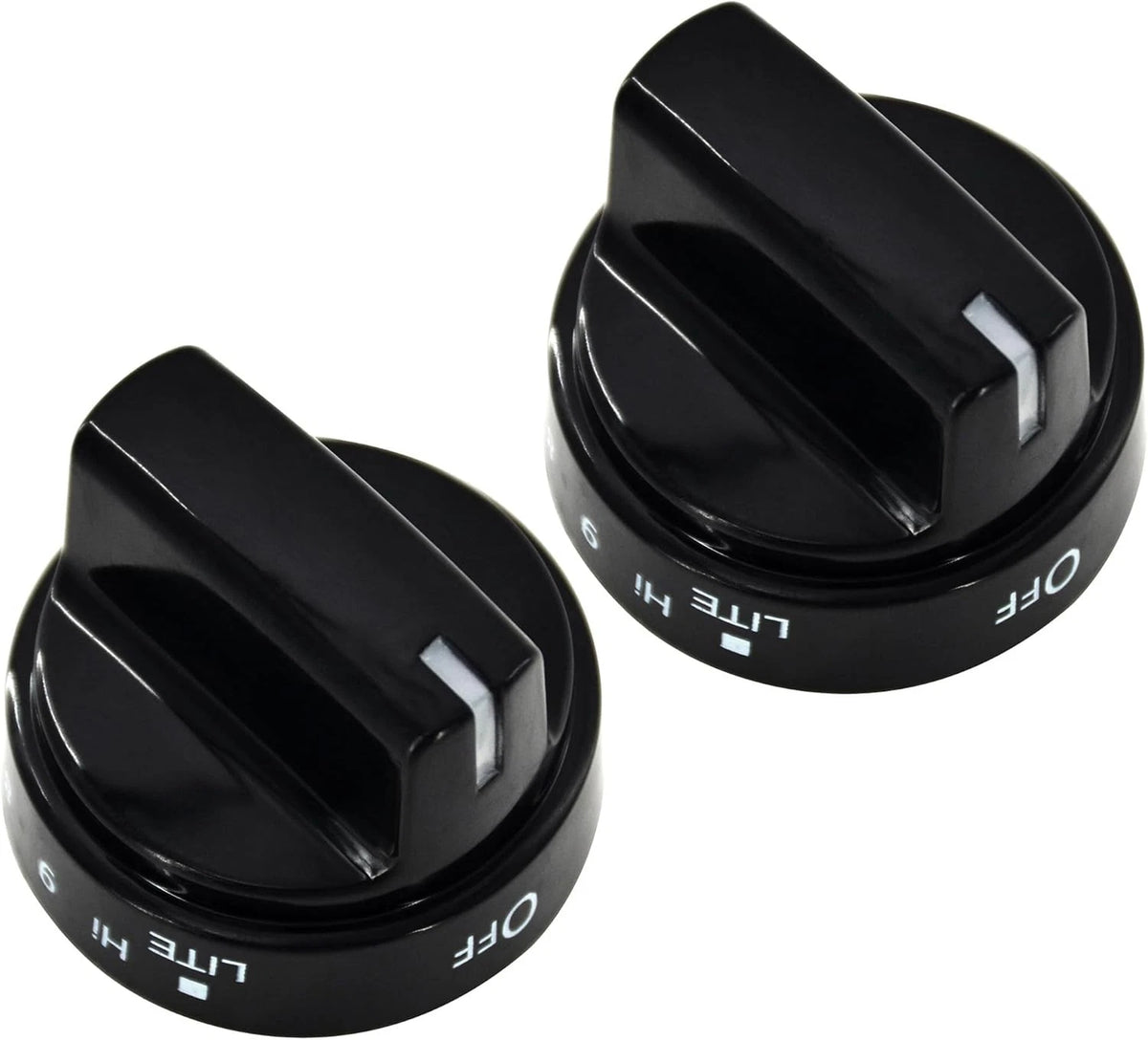 WB03X24759 Range Surface Burner Knob Gas Control Assembly 2 Pieces, Black