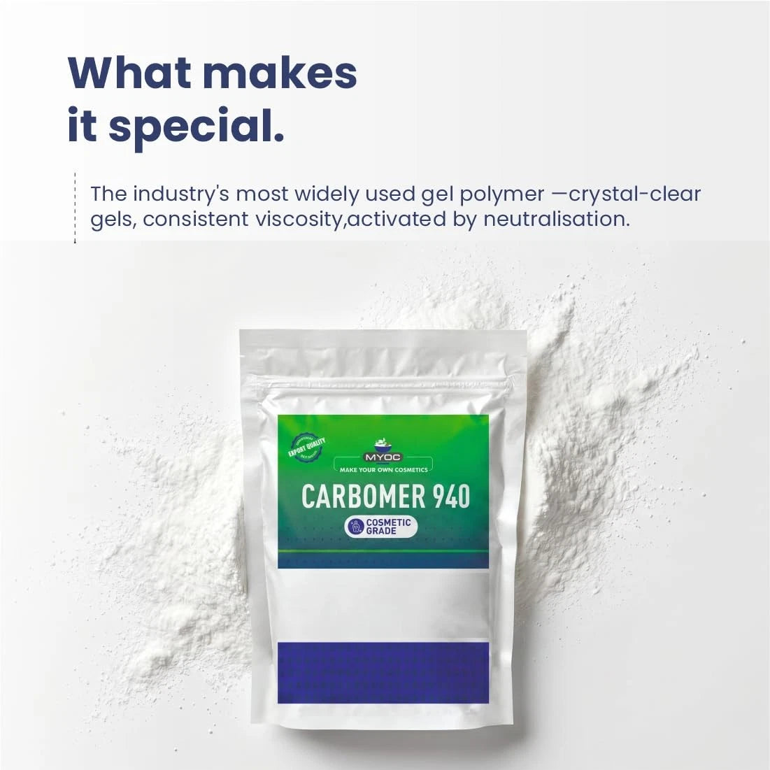 MYOC Carbomer 940 Powder (60 g / 2.1 oz) - Cosmetic 2.11 Ounce (Pack of 1)