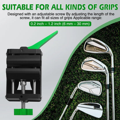 ALLOYNIX Golf Club Regripping Kit 2.0 No Drill Vise Clamp with 3mm Green