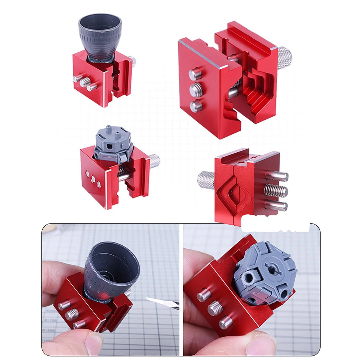 Adjustable Aluminum Alloy Mini Vise for Gundam Model Military Hobby Tool A