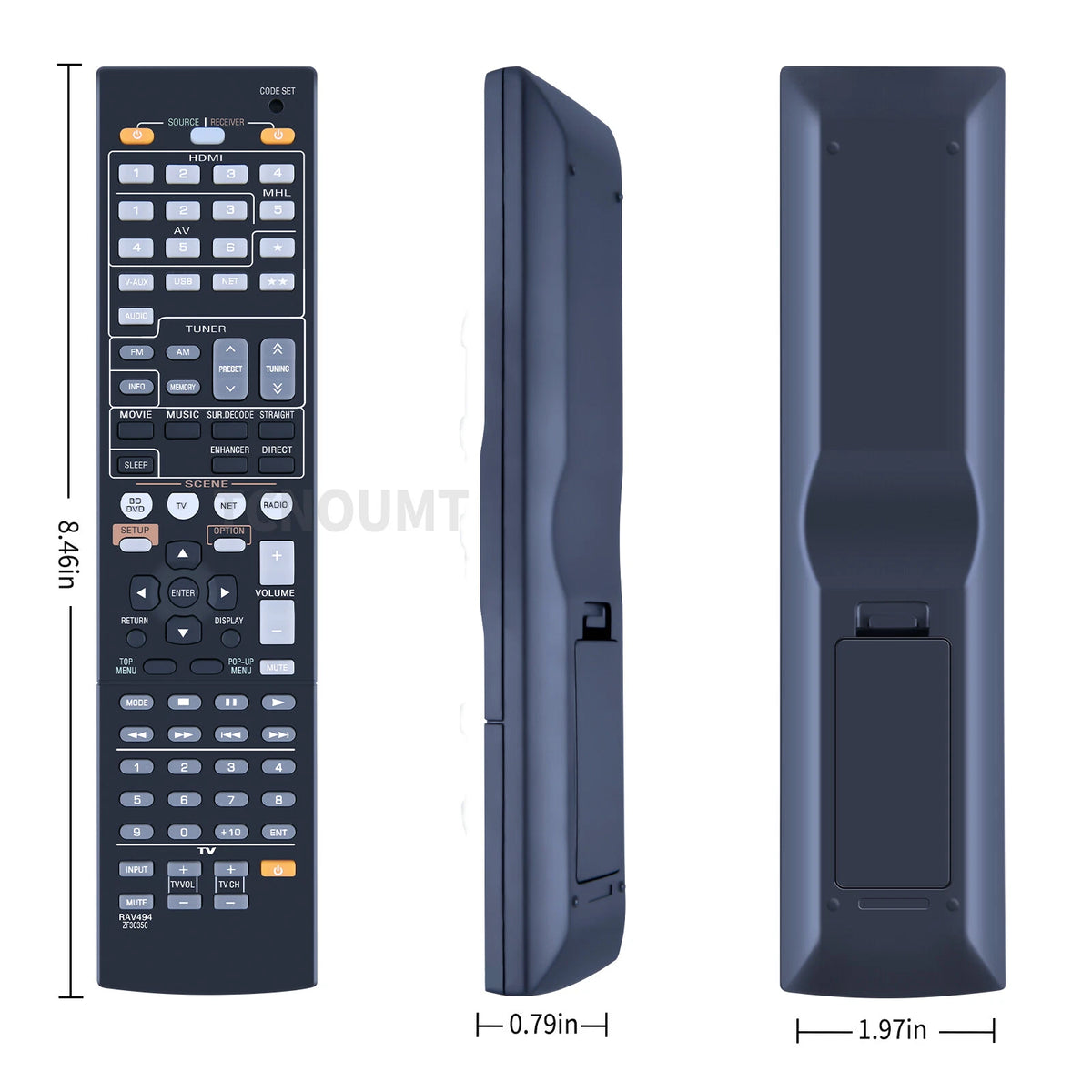 RAV494 ZF30350 Remote Control For Yamaha AV Receiver RX-V475 HTR-4066