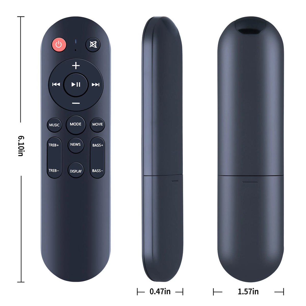 Replacement Remote Control For Meredo Wooden 2.1 Sound Bar for TV Devices