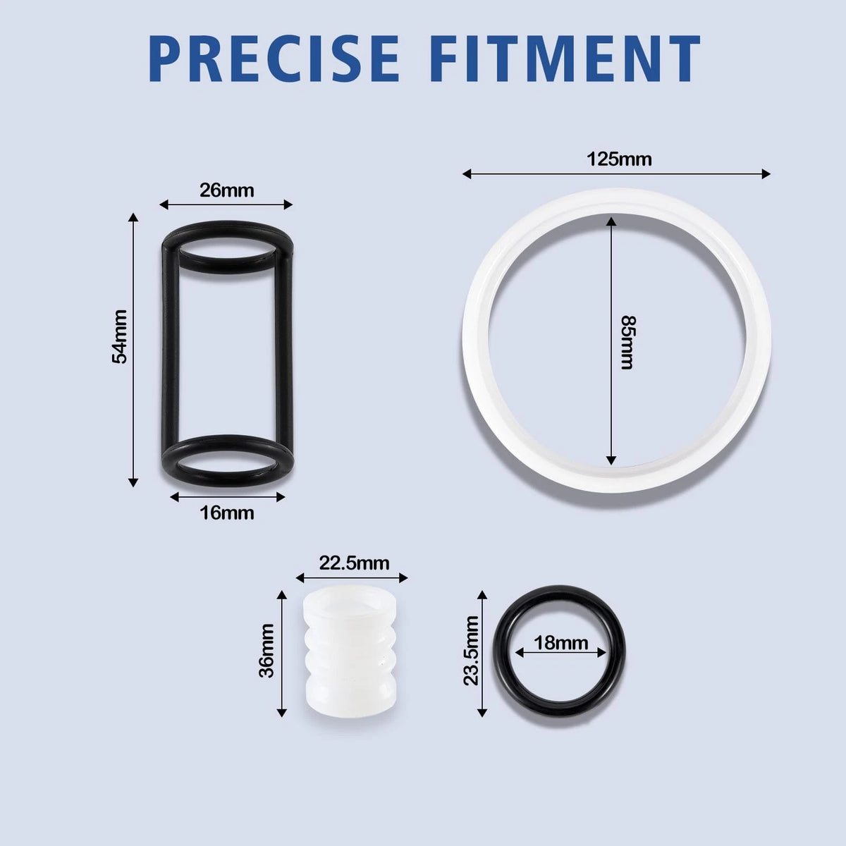 FixoTech Soft Serve Ice Cream Machine Parts, Standard, White and Black