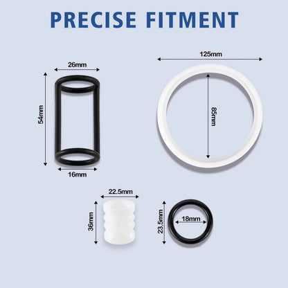 FixoTech Soft Serve Ice Cream Machine Parts, Standard, White and Black