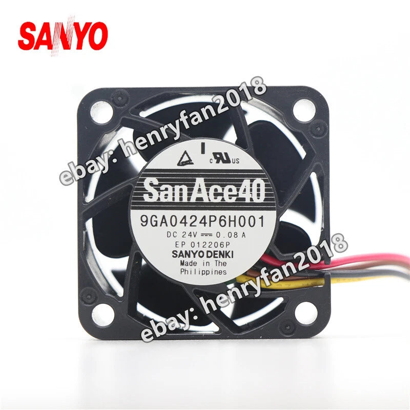 SANYO Denki 9GA0424P6H001 SanAce Fan DC 24V 0.08A 40*40*20MM 4-wire Cooling Fan