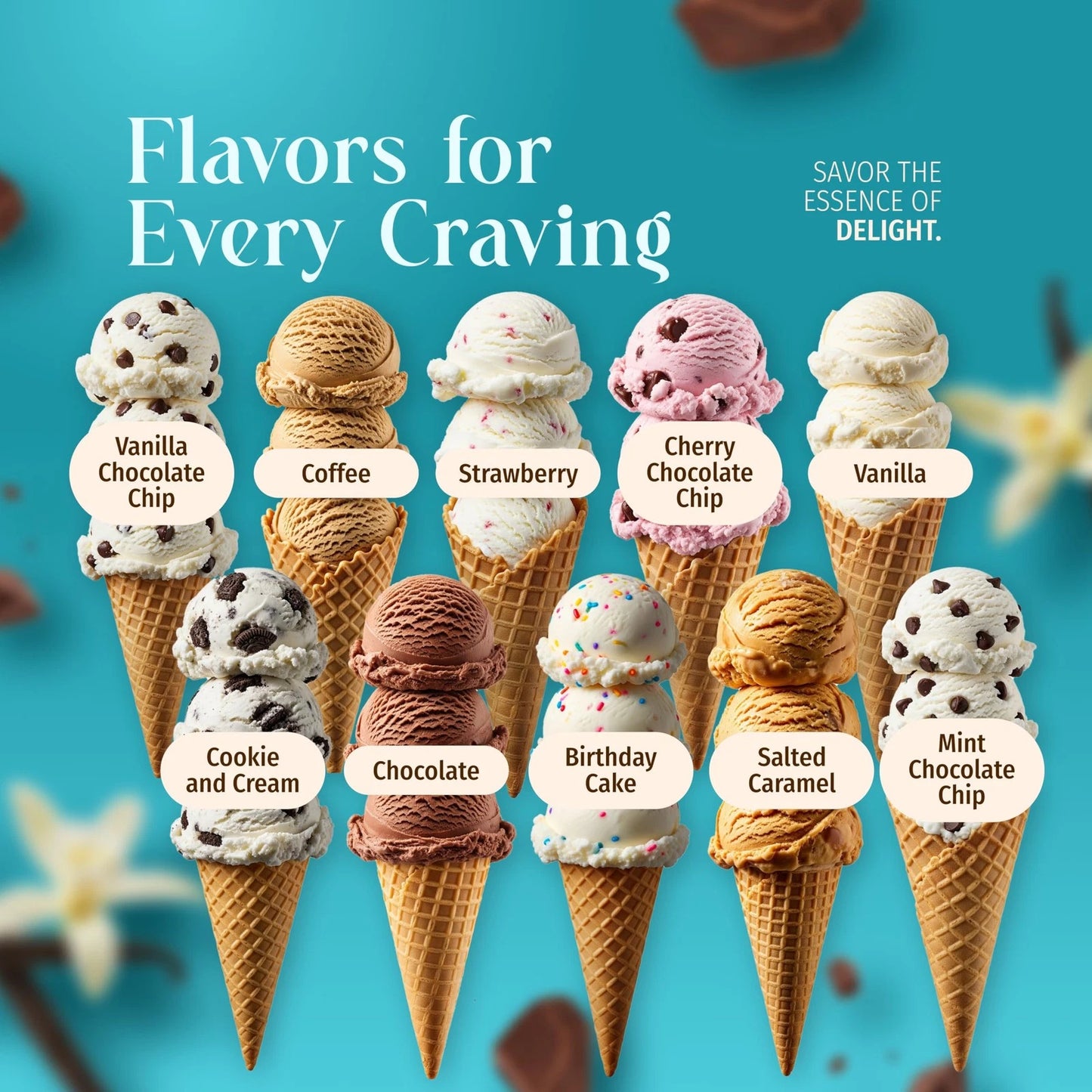 Triple Scoop - Premium Vanilla Choc Chip Ice Cream Mix For 1 Pack