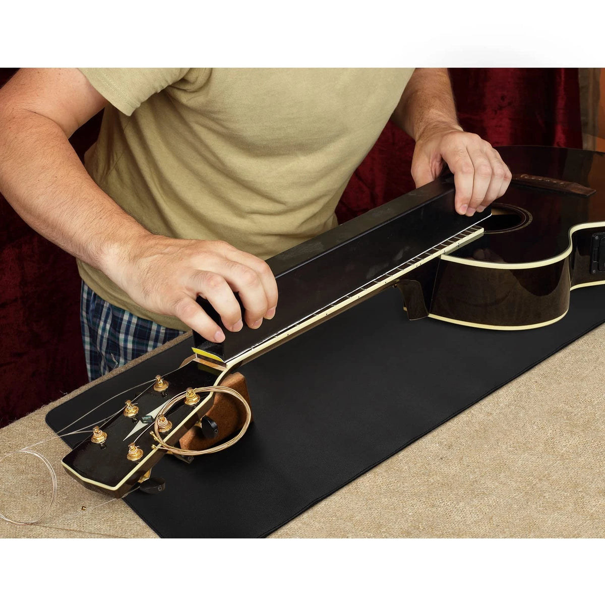 Guitar Repairing Maintenance Tool Kit with Neck Rest Cradle and...