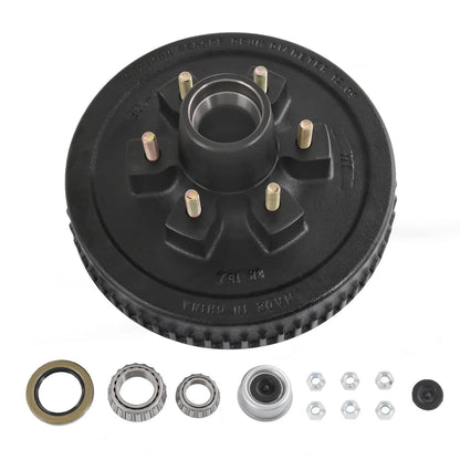 12" x 2" Trailer Brake Drum Kit 6 on 5.5" Replacement for 6 5.5