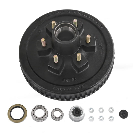 12" x 2" Trailer Brake Drum Kit 6 on 5.5" Replacement for 6 5.5