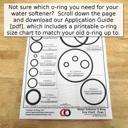 Water Softener O-Ring Seal Kit 7112963 / WS35X10001 for 3 Piece Set, Black
