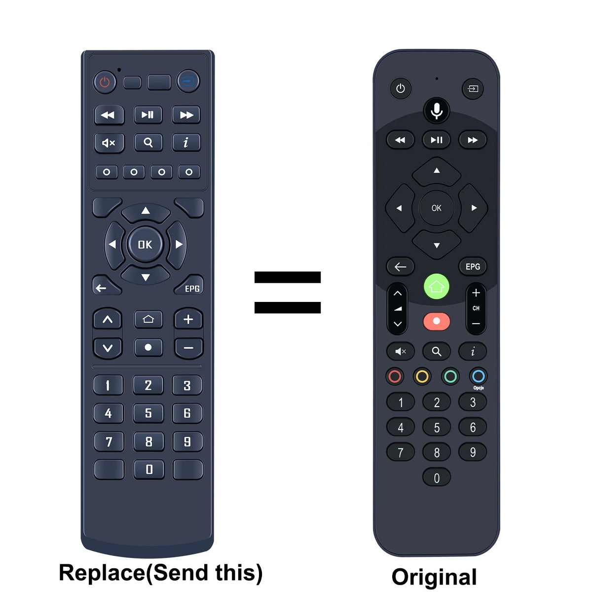 Remote Control For Dekoder Polsat box 4K, 4K lite without Voice