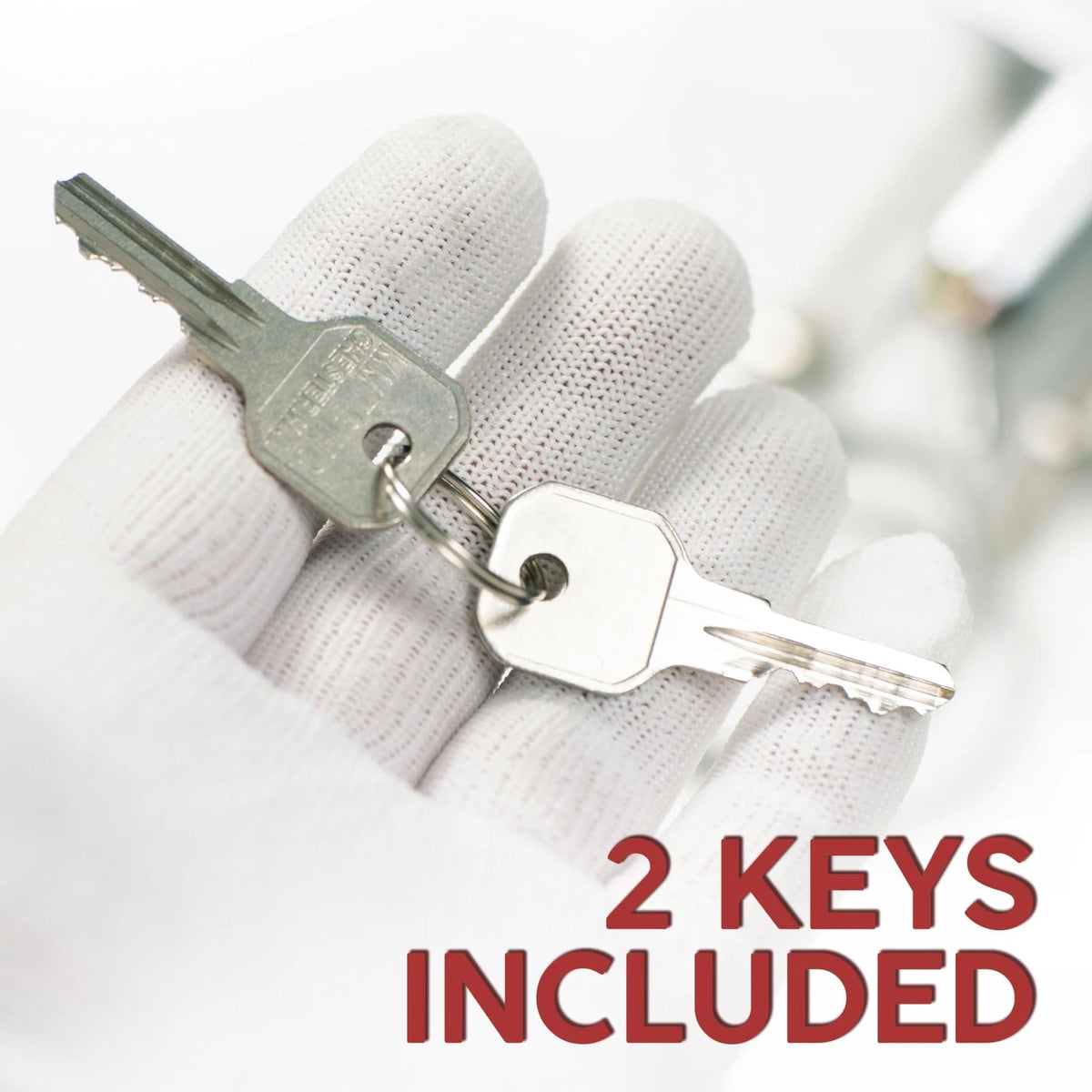 Emergency Release Lock Kit, Universal Garage Door Silver