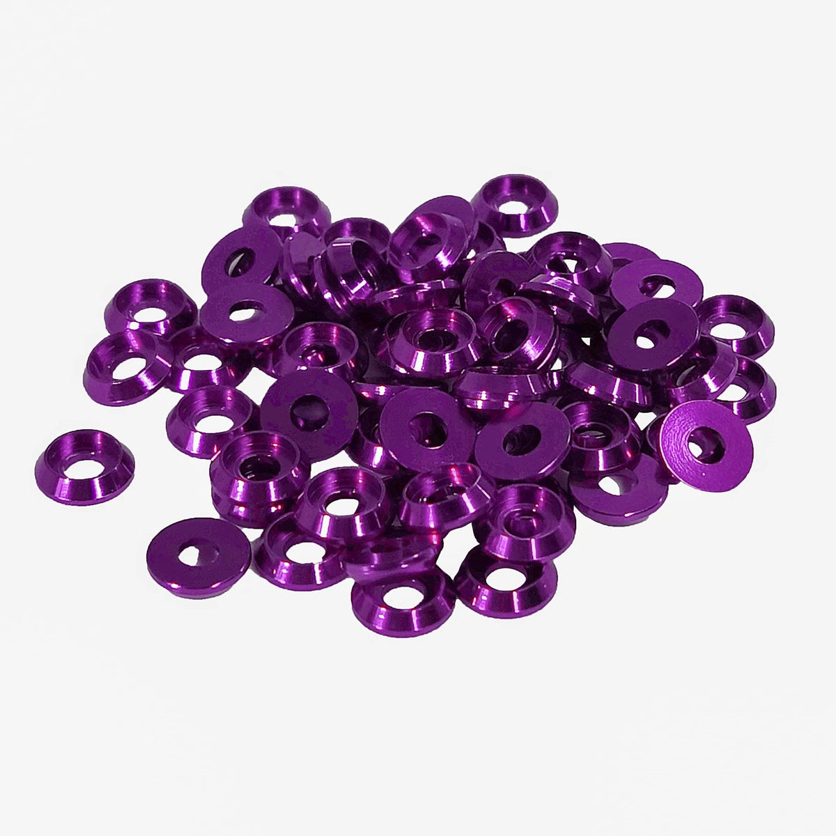 [60PCS] M3 Counterbore Washers Color Purple, Anodized Aluminum M3, Purple