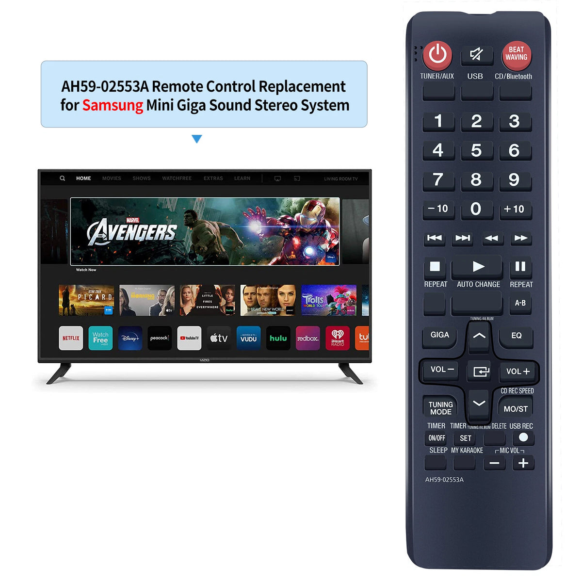 AH59-02553A For Samsung HI-FI Component System Remote Control MX-FS8000 MXFS9000