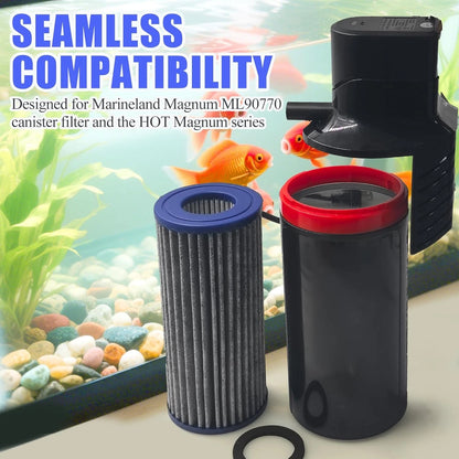 2PCS Upgraded Activated Carbon Micron Cartridge Replacement for Black
