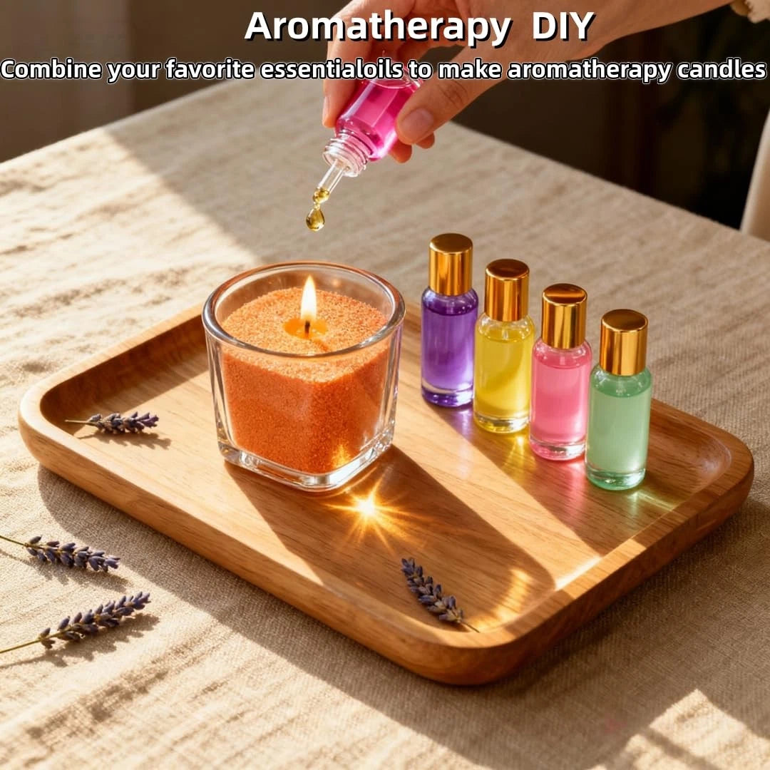 PHYMAT Multi-Color Candle Sand with 50pcs Wicks, 26 cm x 18 x 4 cm, orange