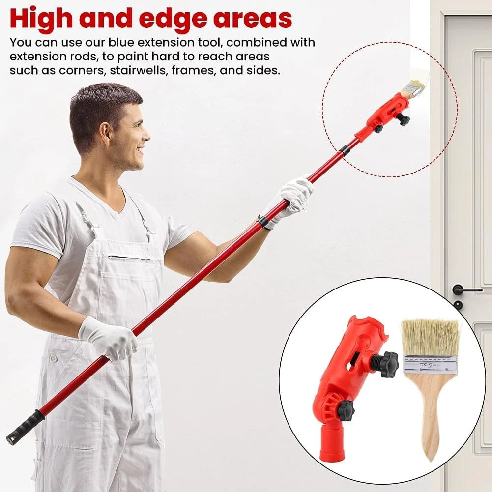 Multi-Angle Paint Brush Extender with 1 Brush, Red