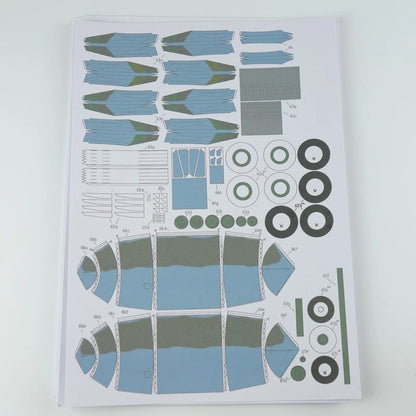 1:33 Sukhoi Su-25 Attack Aircraft Frogfoot Fighter Paper Unassemble Gifts