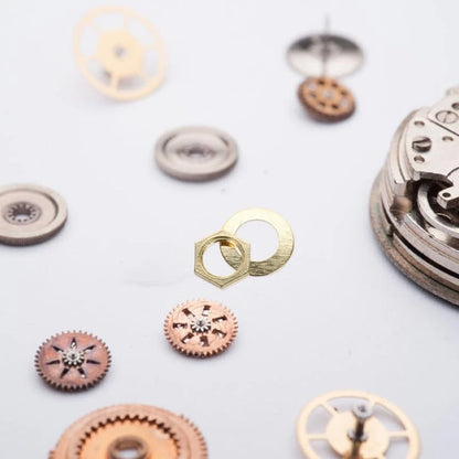 GOOHOCHY Quartz Clock DIY Fittings Kit with Nuts and 1.10X1.00X0.20CM, Golden