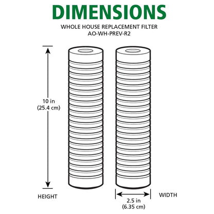 A. O. Smith 2.5"x10" 5-Micron 2 Count (Pack of 1), Sediment