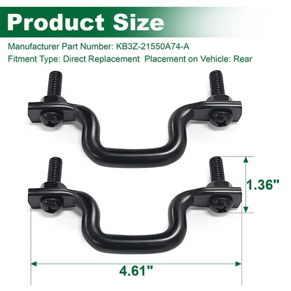 2X  Rear Truck Bed Rope Hooks for Ford Ranger 2019-2023 with Mounting Bolts