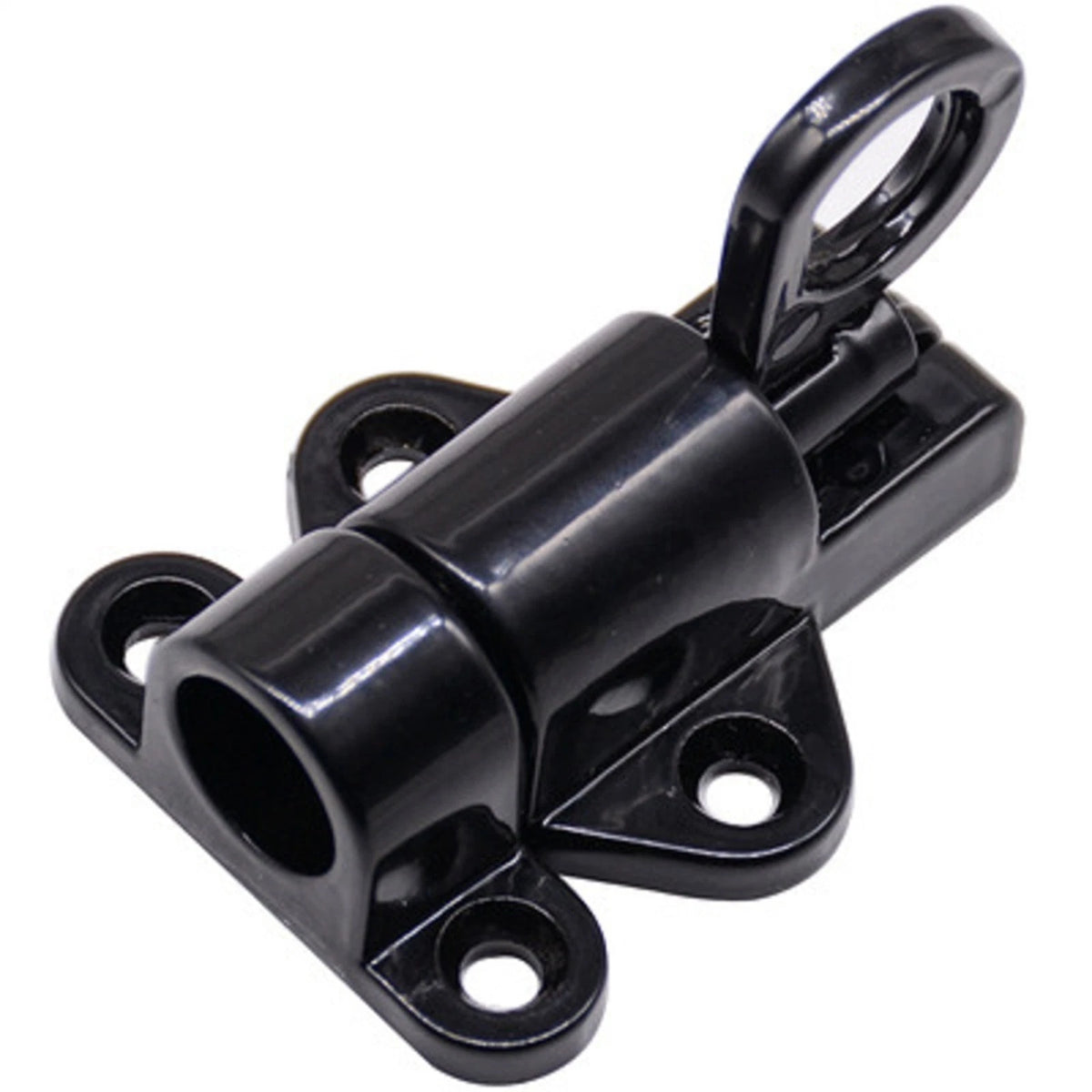Black Aluminium Alloy Spring Door Lock with Automatic Locking Mechanism E