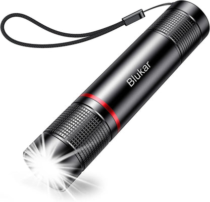 Blukar Flashlight Rechargeable, High Lumens Flashlight, Super 1 Pack, Black