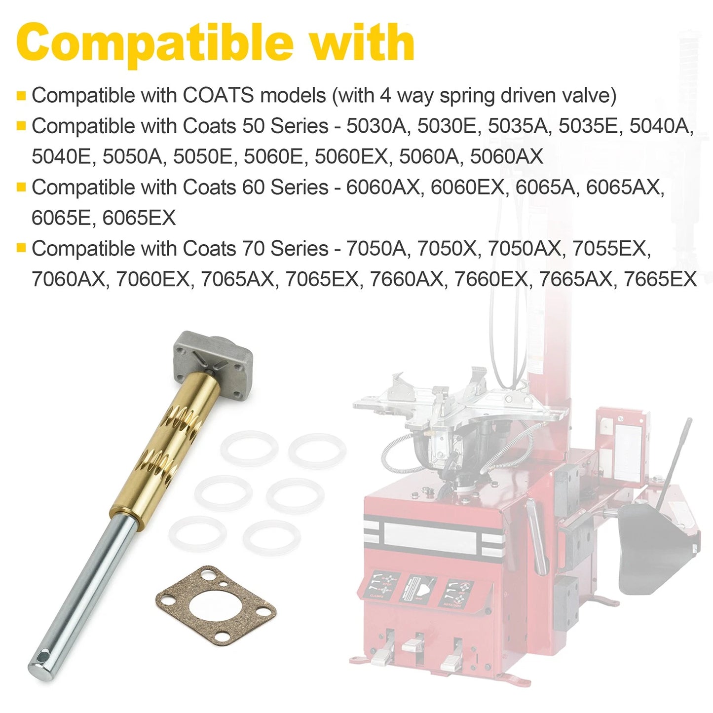 COATS Tire Machine Valve Rebuild Kit – Brass 4-Way Foot Pedal Valve Repair