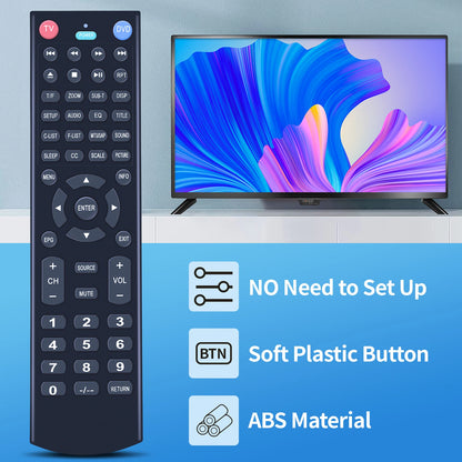 For JENSEN JE2814 JE3914 JE4614 JE5015 JE1914DVDC AudioVox TV Remote Control