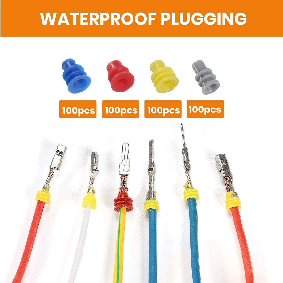 719PCS 19 Types Automotive Pin Connector Kit With Wire Crimping Tool, Nickel