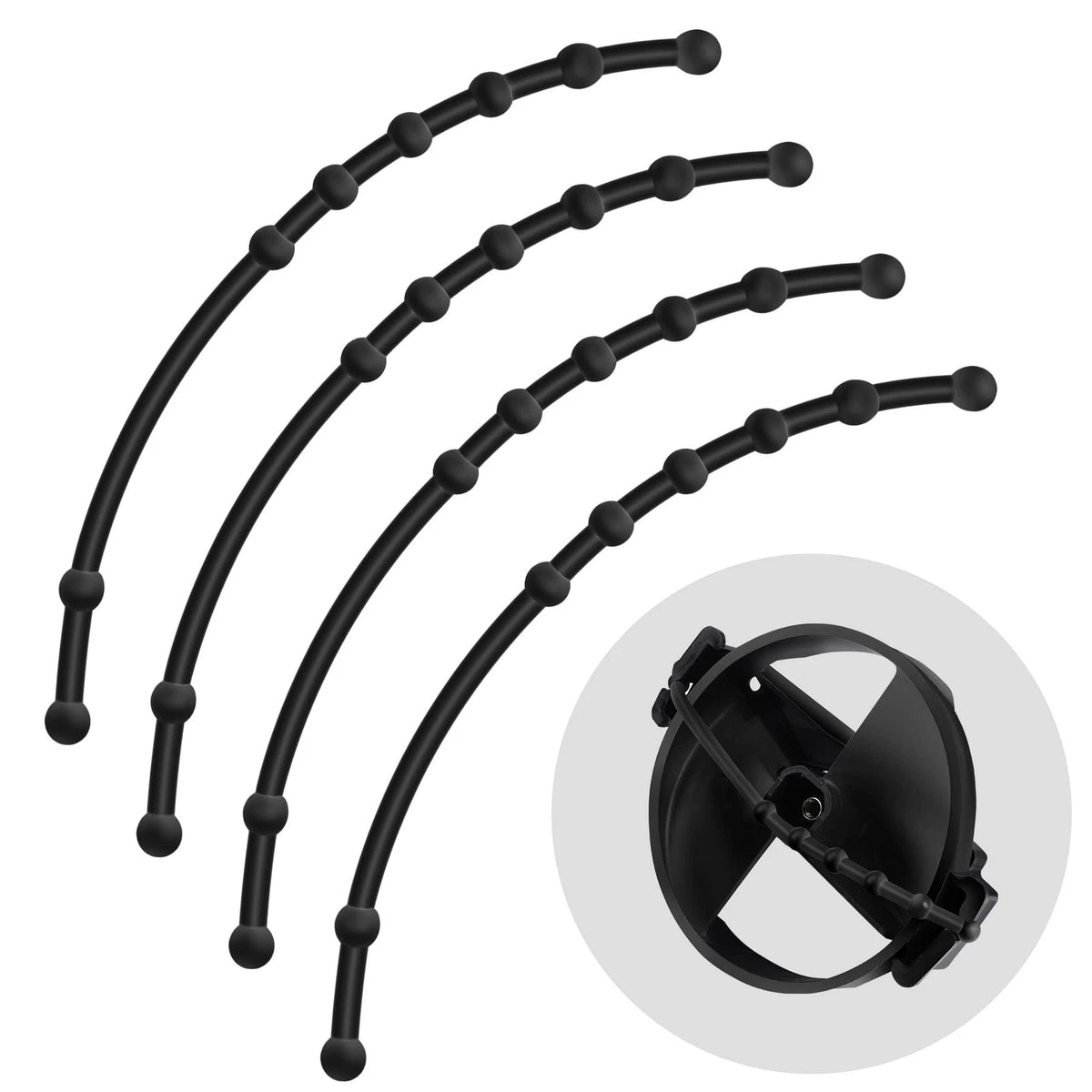 4pcs Rubber Guard Strap,Power Blade Protectors,Ice Auger One Size,