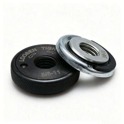 Replacement 5/8"-11 Angle Grinder Flange Nut Kit 2-Pack D-Ring & Knurled Nuts