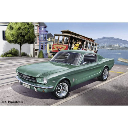 Revell Germany 1965 Ford Mustang 2+2 Fastback Plastic Model 1/25 Scale, Black