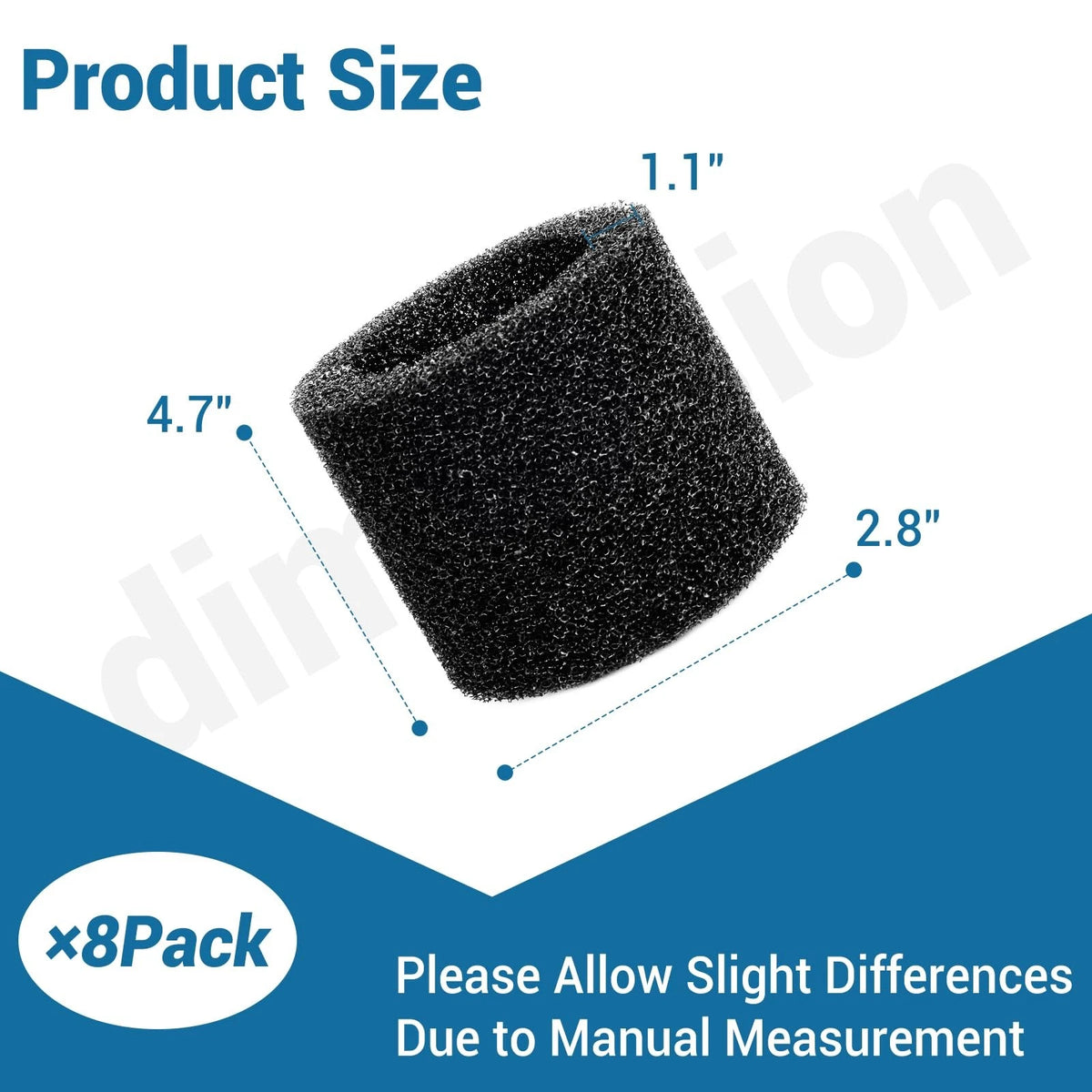 Bularie 8 Pcs Muffler Diffuser Foam Replacement Parts, Compatible with...