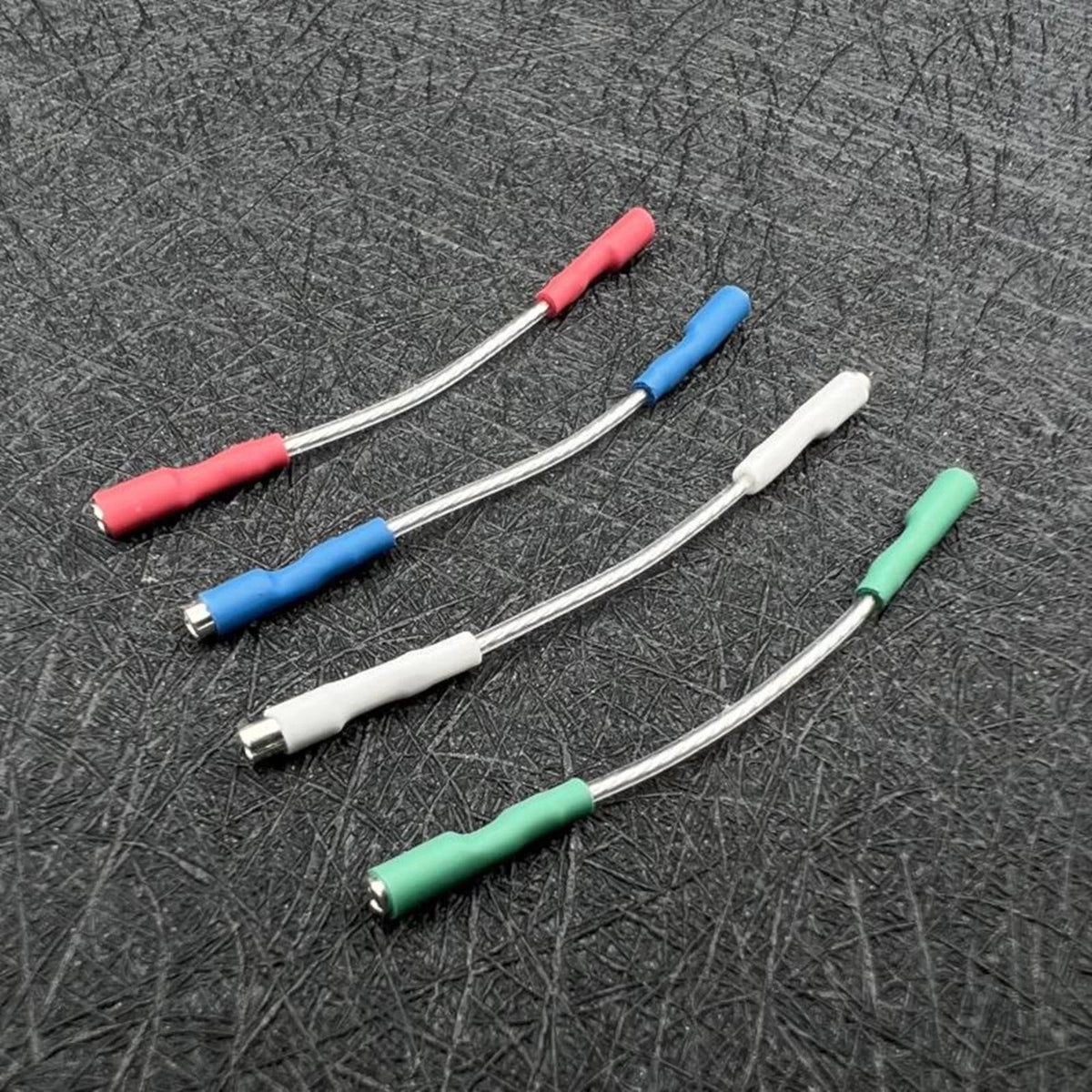 4Pcs 7N headshell wires OFC turntable leads phono cartridge cables replacement F
