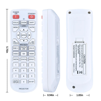 N2QAYA000208 Remote Control For Panasonic PT-MZ10KL LCD Projector