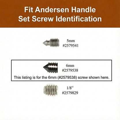 Set Screw & Wrench fits Andersen 400 Series Frenchwood Black